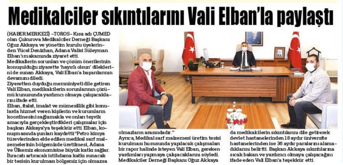 Adana Valisi'ni ziyaret ettik